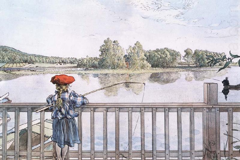 Carl Larsson Fishing china oil painting image